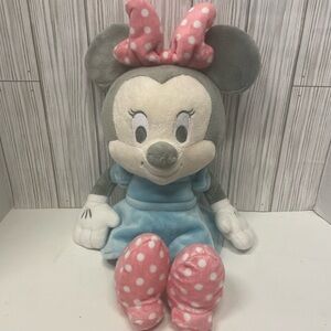 Disney | Toys | Disney Hallmark Baby Minnie Mouse 6 Plush Blue Dress Pink  Polka Dot Shoes | Poshmark